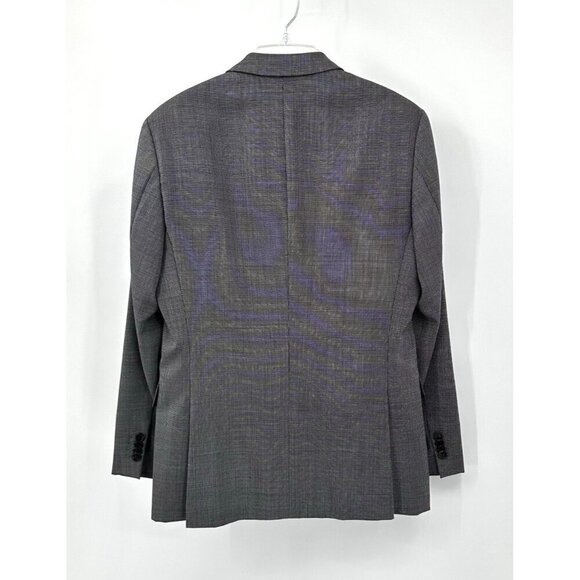 HUGO BOSS jacket blazer sport coat nailhead two button wool black gray 38S - Picture 6 of 7